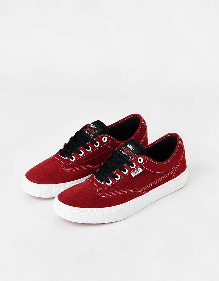 Vans Skate Curren Caples Shoes - Red/White