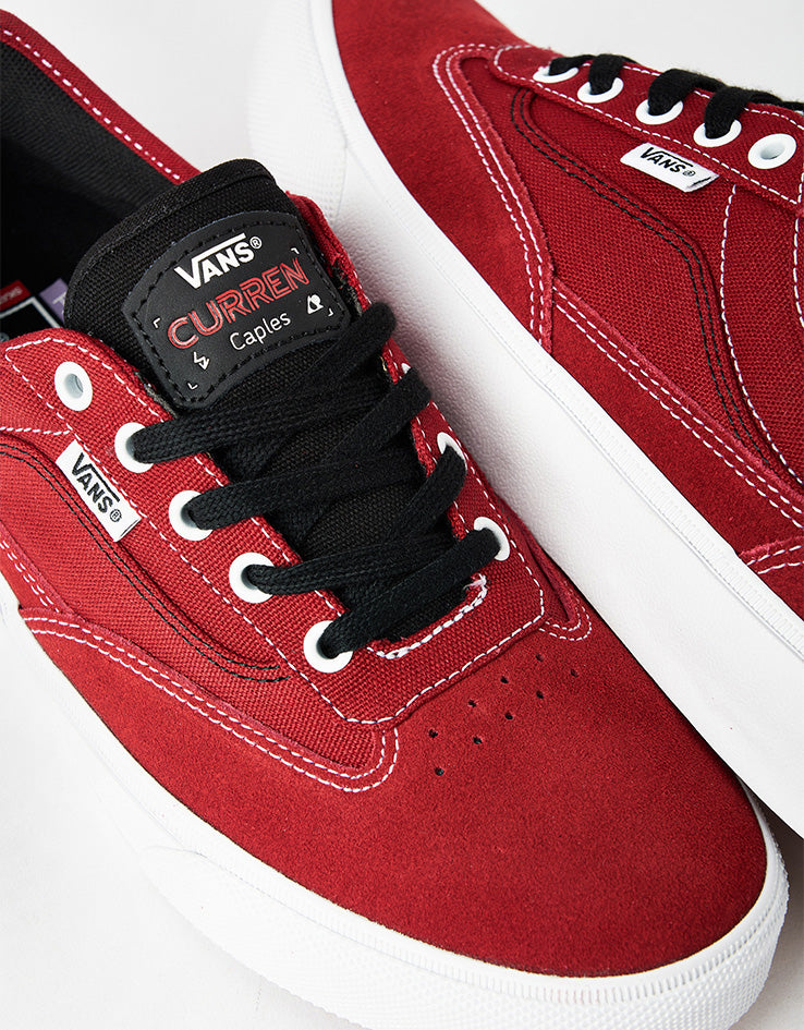 Vans Skate Curren Caples Shoes - Red/White