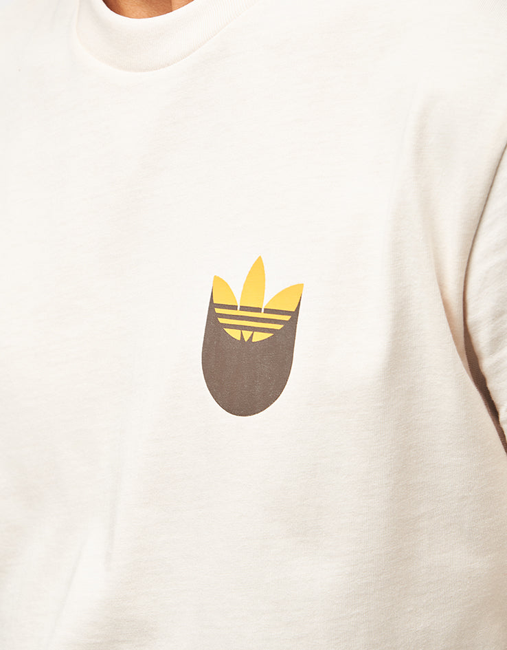 adidas Trefoil Shadow T-Shirt - Wonder White/Rustic Orange