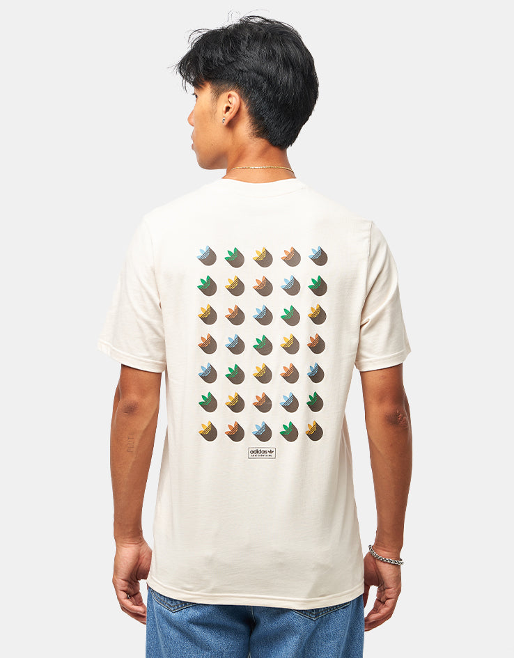 adidas Trefoil Shadow T-Shirt - Wonder White/Rustic Orange