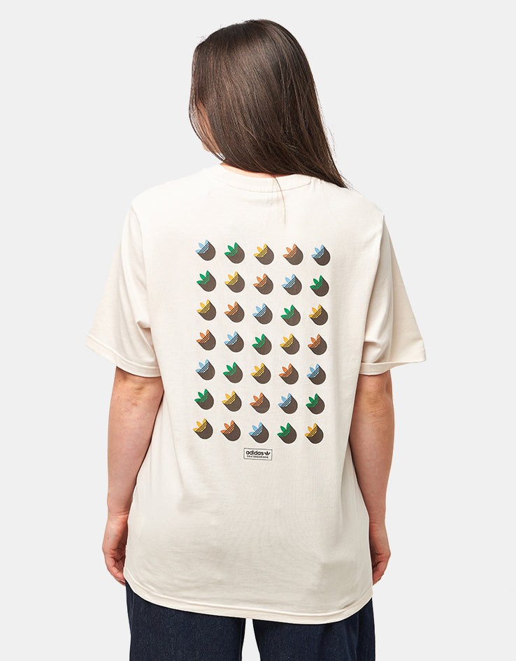 adidas Trefoil Shadow T-Shirt - Wonder White/Rustic Orange