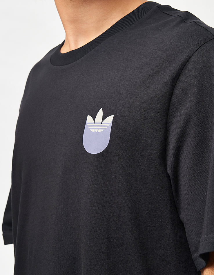 adidas Trefoil Shadow T-Shirt - Black/Olive Strata