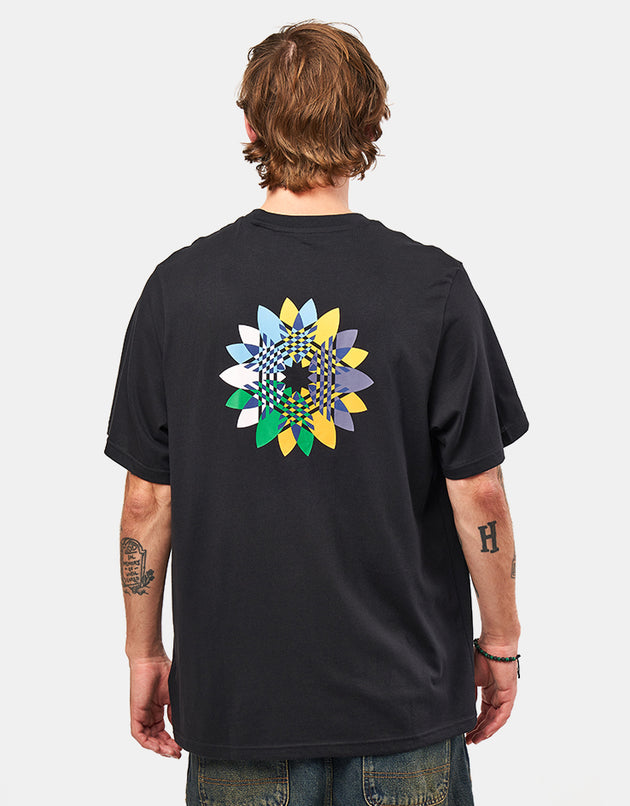 adidas Pinwheel Trefoil T-Shirt - Black/Crew Yellow