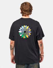 adidas Pinwheel Trefoil T-Shirt - Black/Crew Yellow