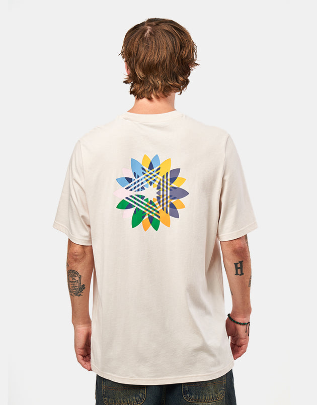 adidas Pinwheel Trefoil T-Shirt - Wonder White/Crew Yellow