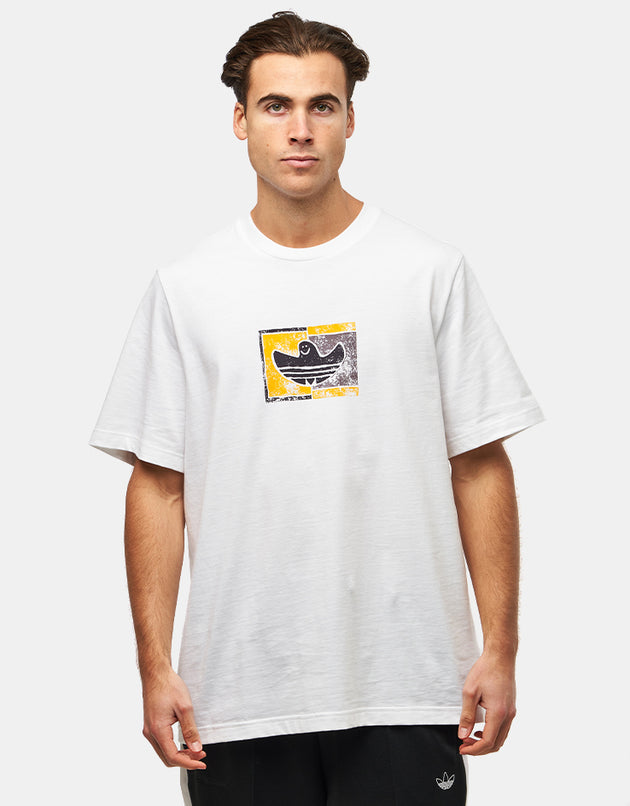 adidas Shmoohaus T-Shirt - White/Aurora Black