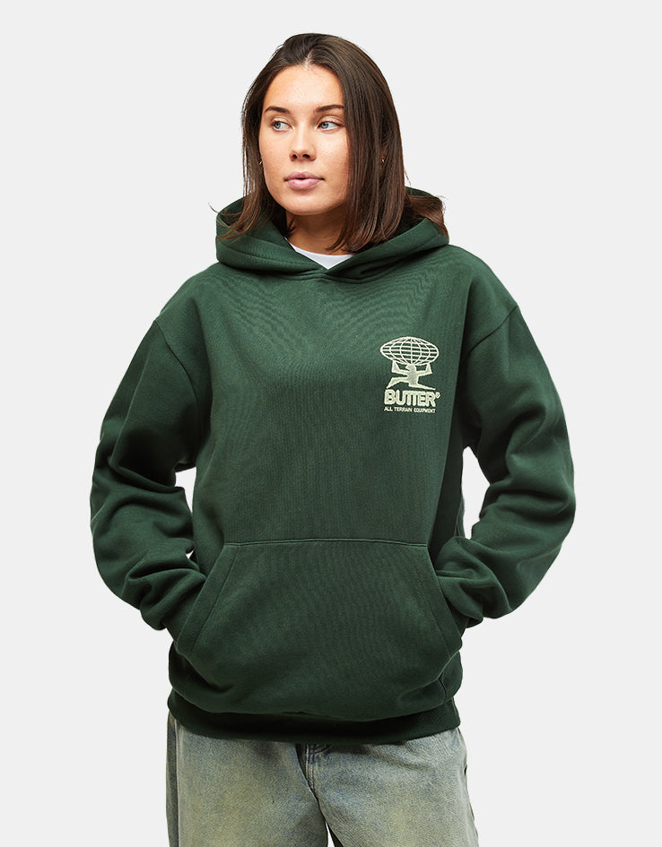 Butter Goods Terrain Pullover Hoodie - Dark Green