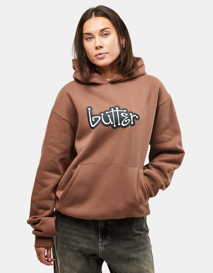 Butter Goods Connection Pullover Hoodie - Washed Brown