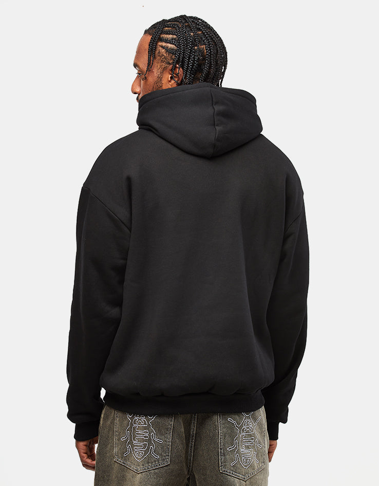 Butter Goods Ripstop Logo Applique Pullover Hoodie - Black