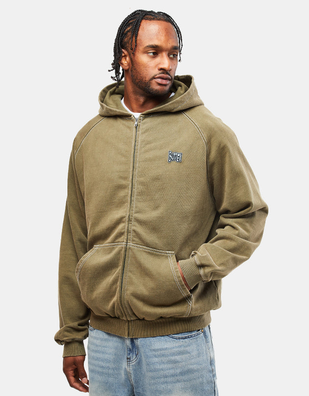 Butter Goods Sketch Zip-Thru Hoodie - Army