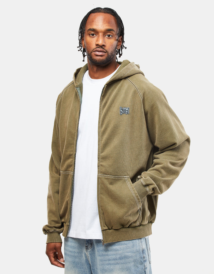 Butter Goods Sketch Zip-Thru Hoodie - Army