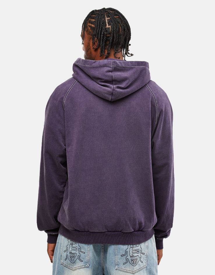 Butter Goods Sketch Zip-Thru Hoodie - Eggplant