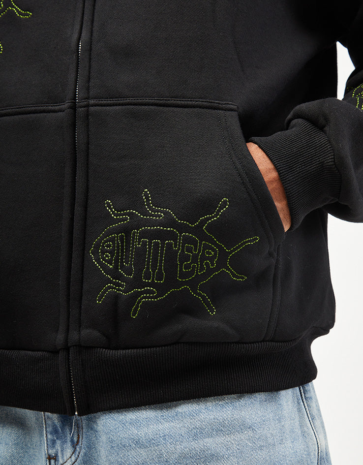 Butter Goods Roach Zip-Thru Hoodie - Black