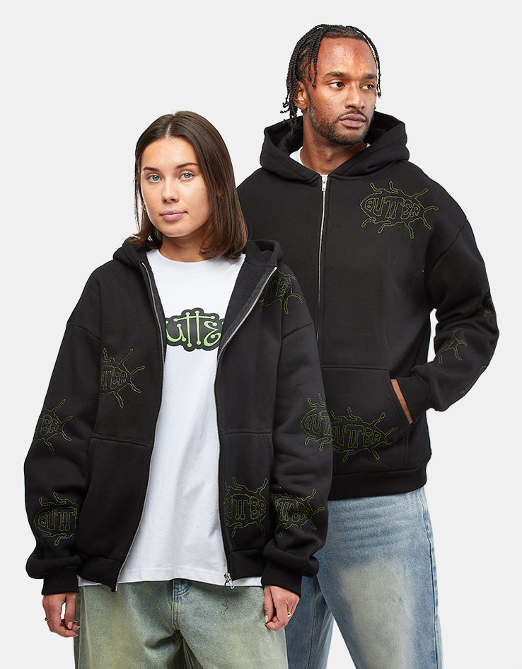 Butter Goods Roach Zip-Thru Hoodie - Black