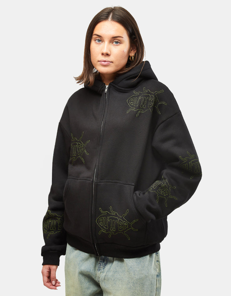 Butter Goods Roach Zip-Thru Hoodie - Black