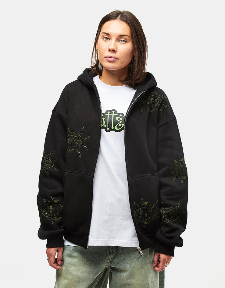 Butter Goods Roach Zip-Thru Hoodie - Black
