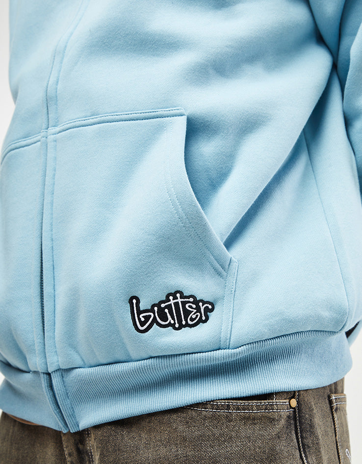 Butter Goods Connection Zip-Thru Hoodie - Sky