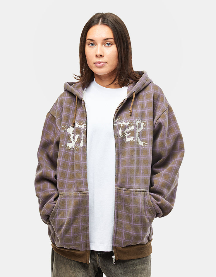 Butter Goods Eruption Zip-Thru Hoodie - Plaid