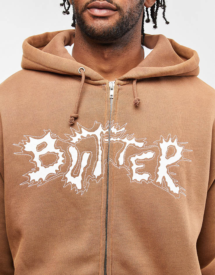 Butter Goods Eruption Zip-Thru Hoodie - Chocolate