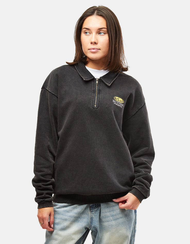 Butter Goods Corp 1/4 Zip Pullover - Black