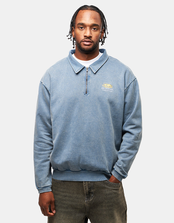 Butter Goods Corp 1/4 Zip Pullover - Navy