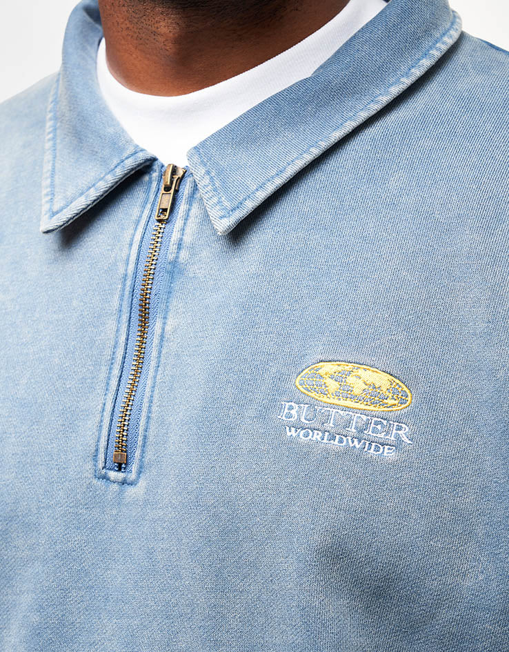 Butter Goods Corp 1/4 Zip Pullover - Navy