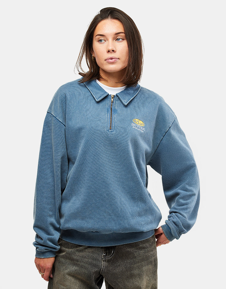 Butter Goods Corp 1/4 Zip Pullover - Navy