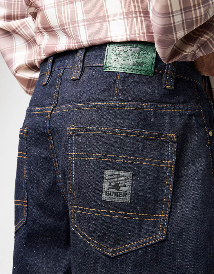Butter Goods Wide Cut Denim Jeans - Selvedge Blue