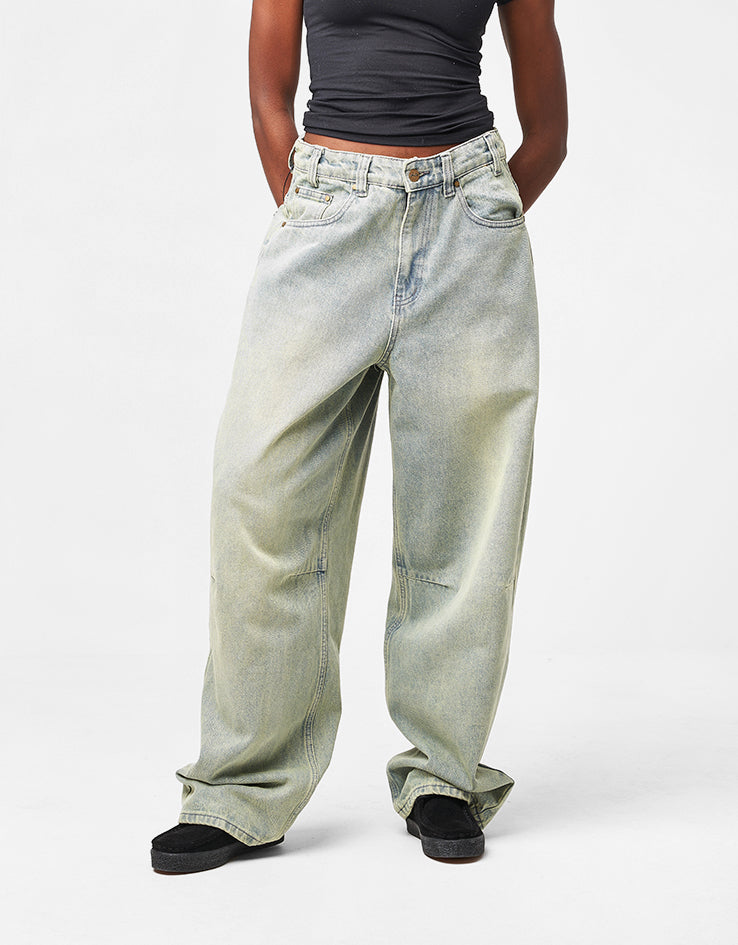 Butter Goods Wide Cut Denim Jeans - Tinted Blue Wash