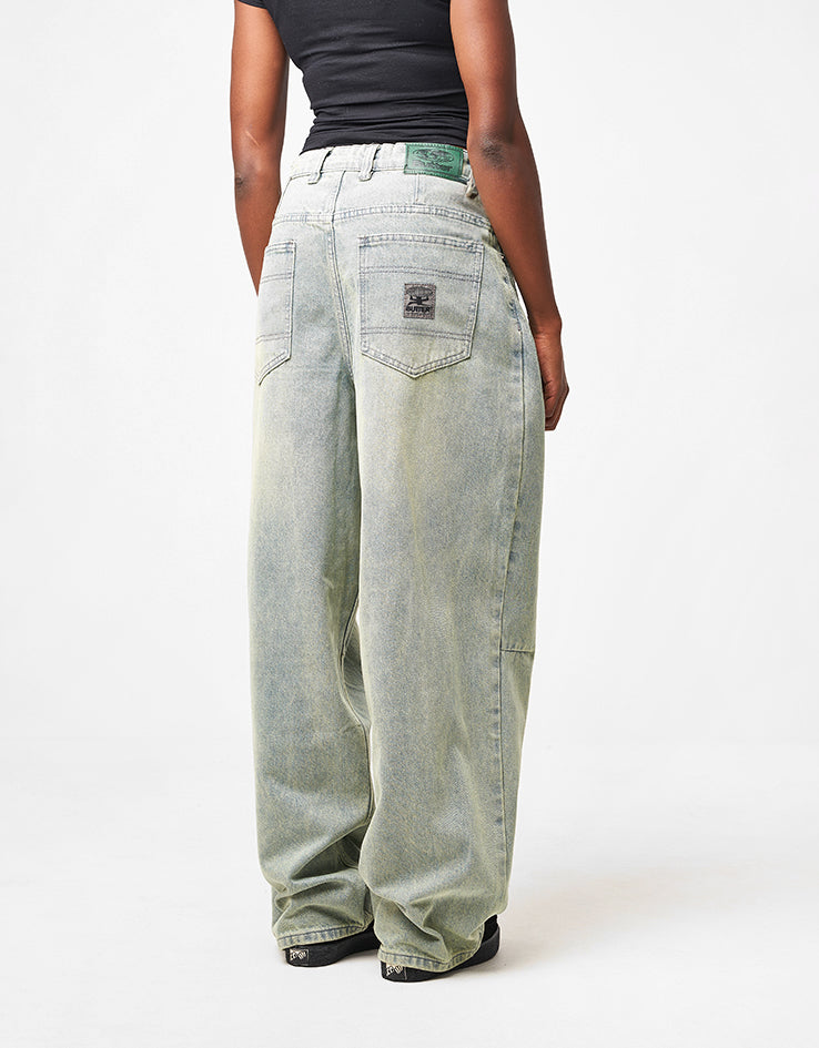 Butter Goods Wide Cut Denim Jeans - Tinted Blue Wash