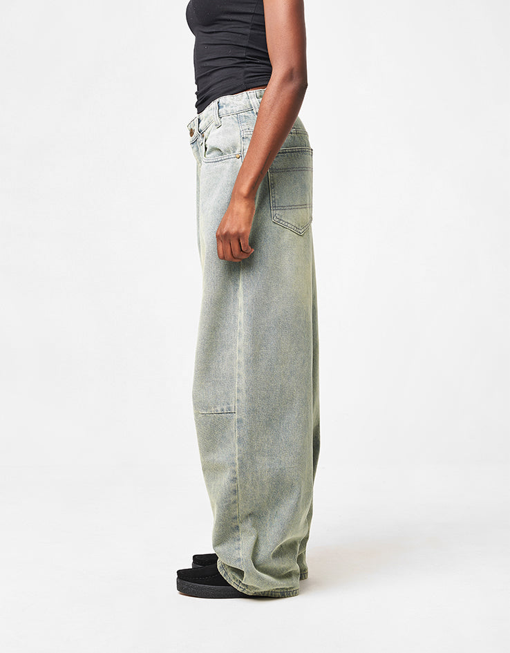 Butter Goods Wide Cut Denim Jeans - Tinted Blue Wash
