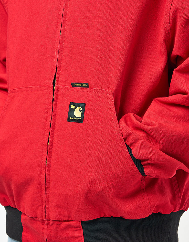 Carhartt WIP 50 Years Anniversary Reversible OG Active Jacket Canvas - Black/USA Red (Rinsed)