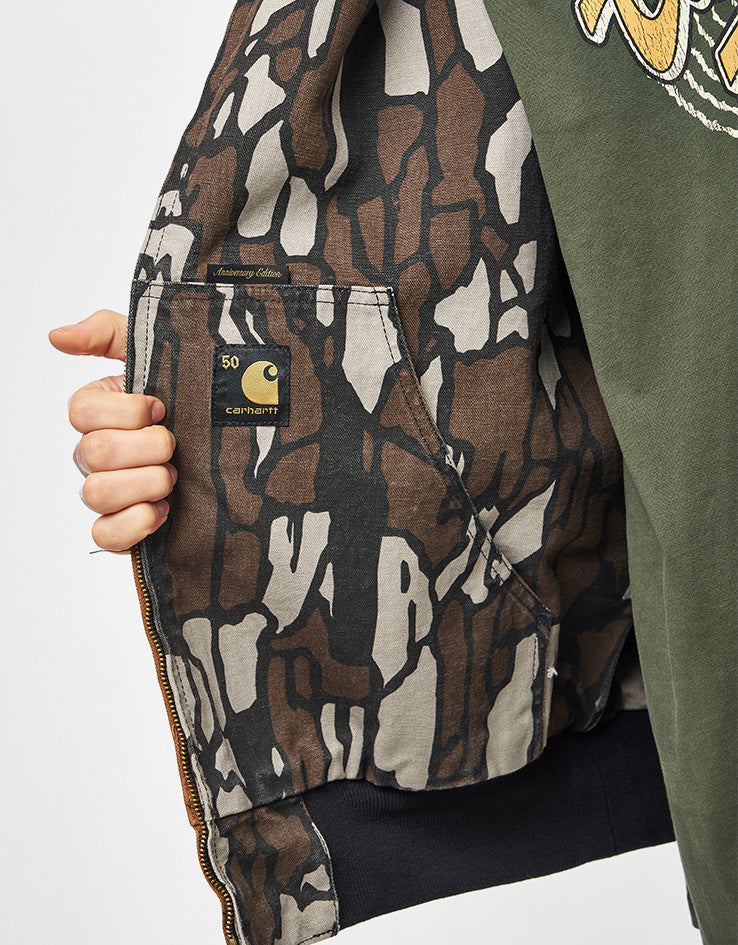 Carhartt WIP 50 Years Anniversary Reversible OG Active Jacket Canvas - Hamilton Brown/Camo Tree Bark (Rinsed)