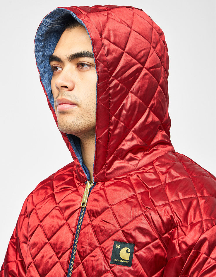 Carhartt WIP 50 Years Anniversary Reversible OG Active Jacket Denim - Blue/USA Red (Stone Bleached)