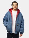 Carhartt WIP 50 Years Anniversary Reversible OG Active Jacket Denim - Blue/USA Red (Stone Bleached)