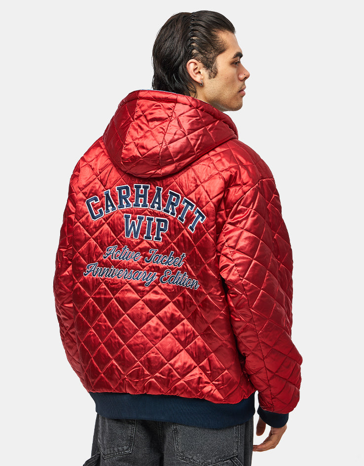 Carhartt WIP 50 Years Anniversary Reversible OG Active Jacket Denim - Blue/USA Red (Stone Bleached)