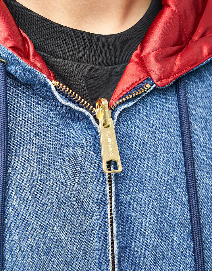 Carhartt WIP 50 Years Anniversary Reversible OG Active Jacket Denim - Blue/USA Red (Stone Bleached)