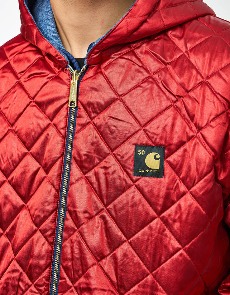 Carhartt WIP 50 Years Anniversary Reversible OG Active Jacket Denim - Blue/USA Red (Stone Bleached)