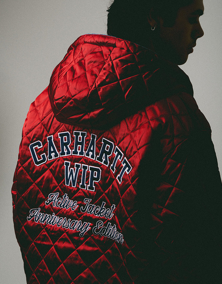 Carhartt WIP 50 Years Anniversary Reversible OG Active Jacket Denim - Blue/USA Red (Stone Bleached)