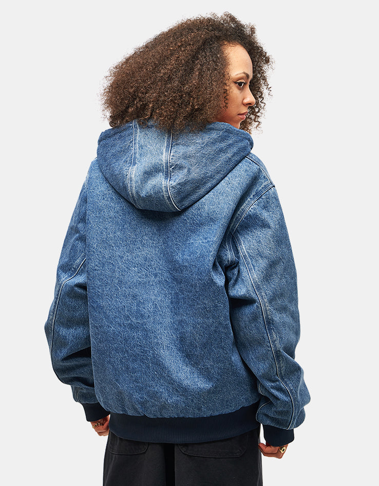 Carhartt WIP 50 Years Anniversary Reversible OG Active Jacket Denim - Blue/USA Red (Stone Bleached)