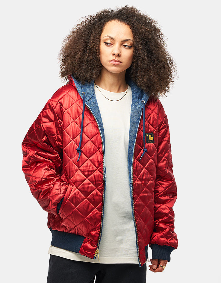 Carhartt WIP 50 Years Anniversary Reversible OG Active Jacket Denim - Blue/USA Red (Stone Bleached)