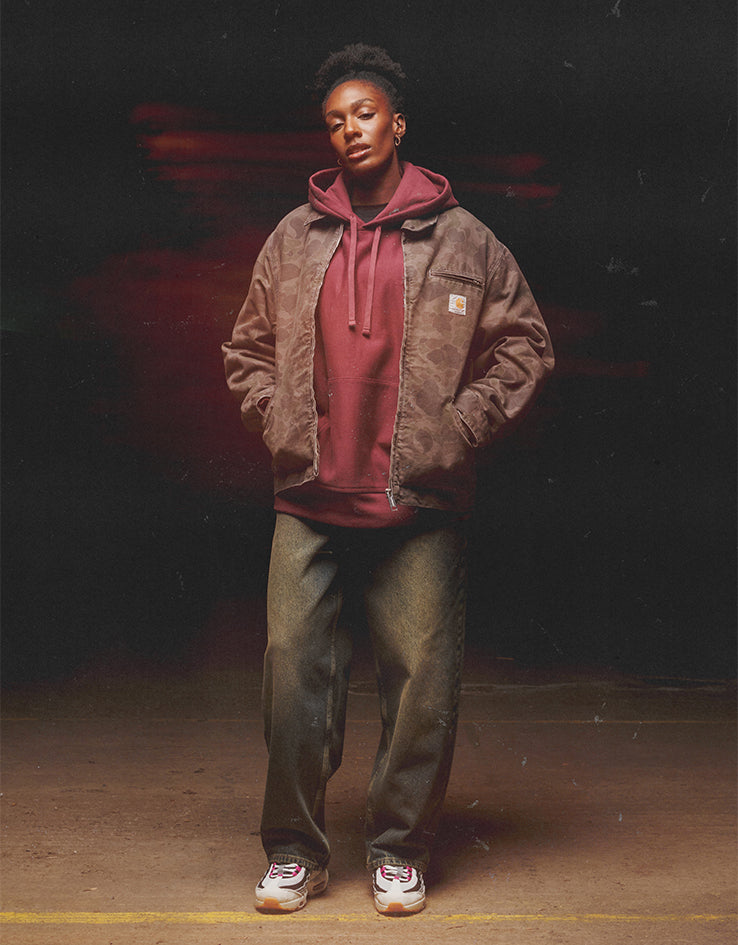 Carhartt WIP Duck Detroit Jacket - Camo Duck/Green/Porphyry (Garment Dyed)