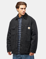 Carhartt WIP OG Chore Coat - Black/Black (Stone Washed)