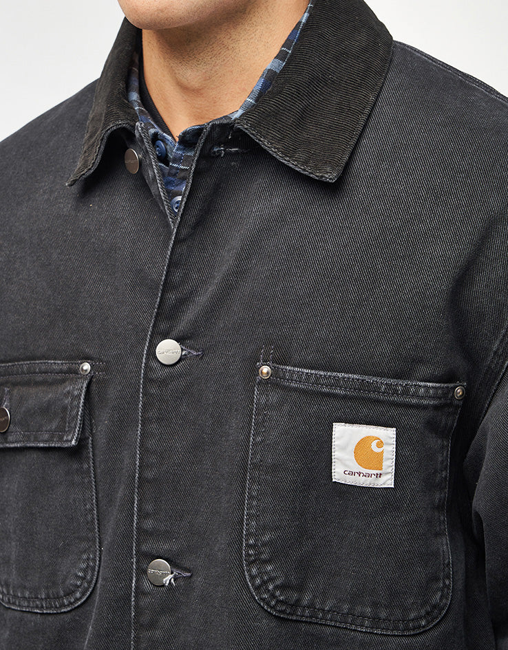 Carhartt WIP OG Chore Coat - Black/Black (Stone Washed)
