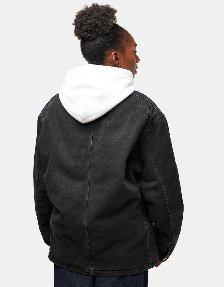 Carhartt WIP OG Chore Coat - Black/Black (Stone Washed)