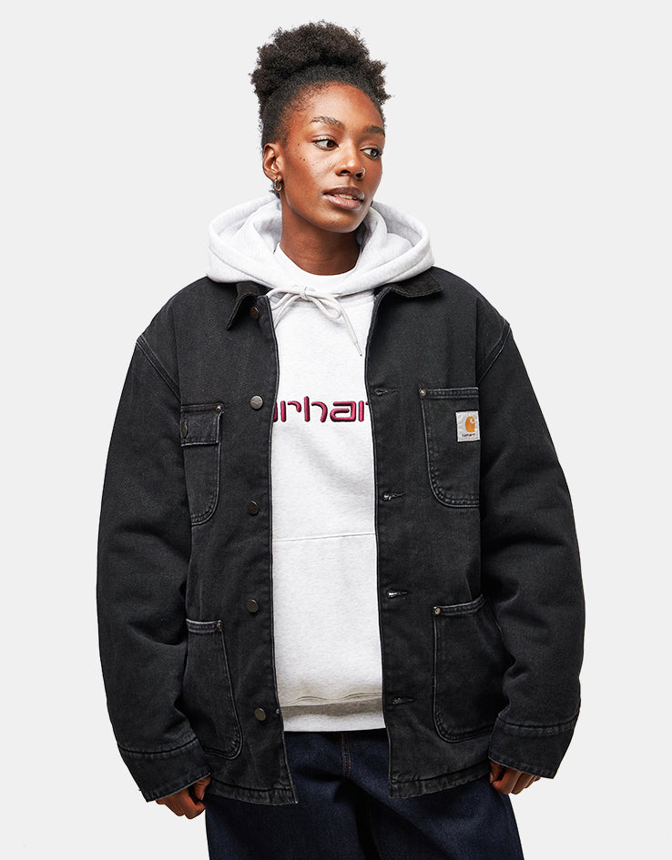 Carhartt WIP OG Chore Coat - Black/Black (Stone Washed)