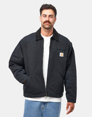 Carhartt WIP OG Detroit Jacket - Black/Black (Stone Canvas)
