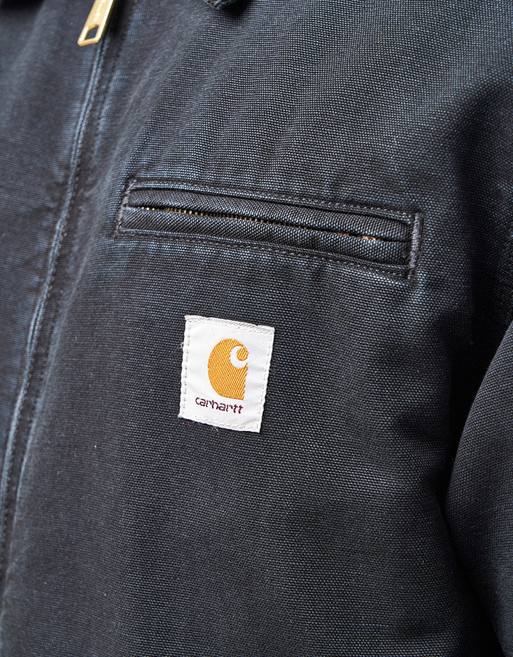 Carhartt WIP OG Detroit Jacket - Black/Black (Stone Canvas)