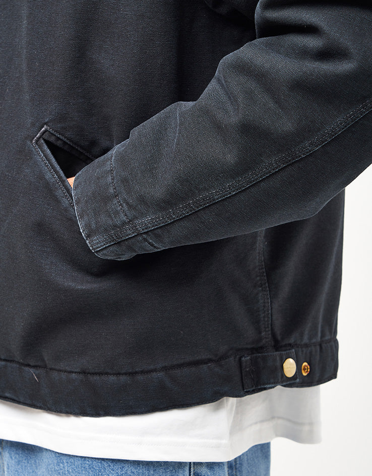 Carhartt WIP OG Detroit Jacket - Black/Black (Stone Canvas)