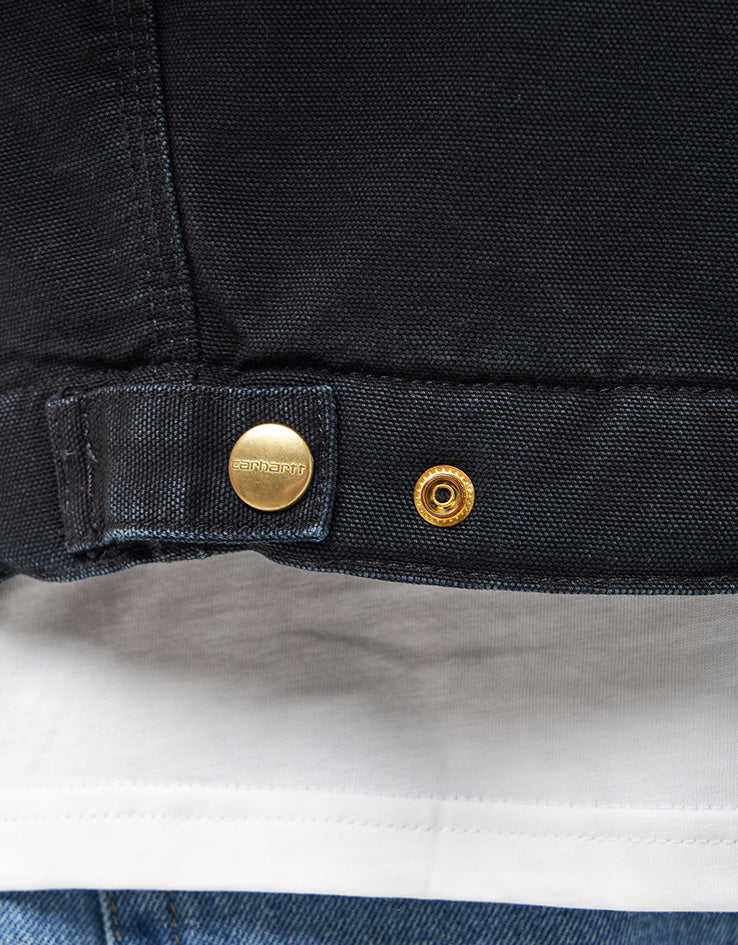 Carhartt WIP OG Detroit Jacket - Black/Black (Stone Canvas)